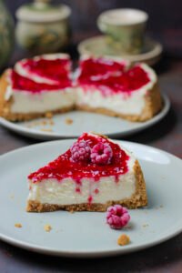 Menú fresh raspberry cheesecake